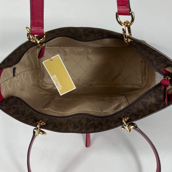 Michael Kors Large Signature Logo Tote Shoulder Bag NWT - Picture 6 of 14